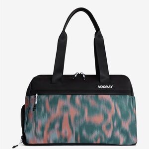 Vooray Trainer Duffel Ikat Tie dye black pink green NWT